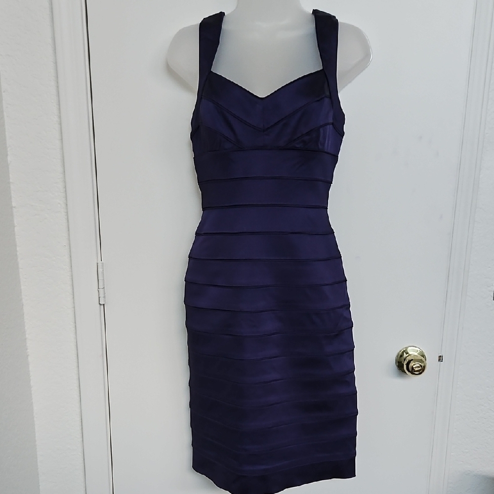 Lauren Ralph Lauren Blue Sweetheart Midi Dress